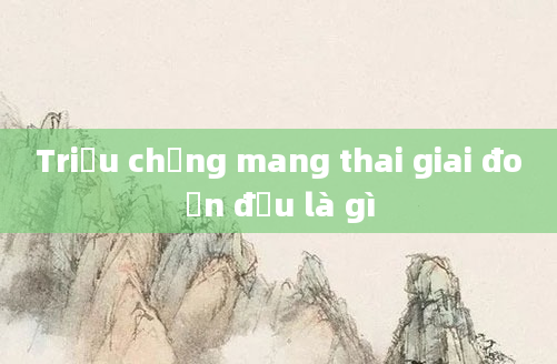 Triệu chứng mang thai giai đoạn đầu là gì