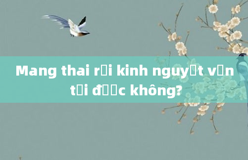 Mang thai rồi kinh nguyệt vẫn tới được không?