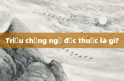 Triệu chứng ngộ độc thuốc là gì?