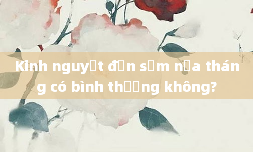 Kinh nguyệt đến sớm nửa tháng có bình thường không?