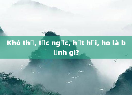 Khó thở, tức ngực, hụt hơi, ho là bệnh gì?