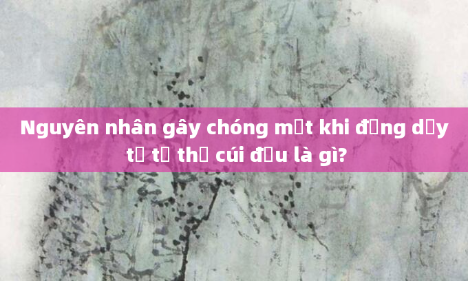 Nguyên nhân gây chóng mặt khi đứng dậy từ tư thế cúi đầu là gì?