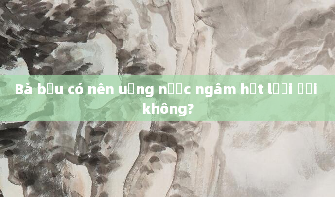 Bà bầu có nên uống nước ngâm hạt lười ươi không?