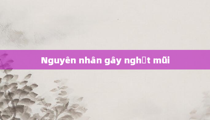 Nguyên nhân gây nghẹt mũi