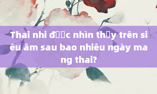 Thai nhi được nhìn thấy trên siêu âm sau bao nhiêu ngày mang thai?