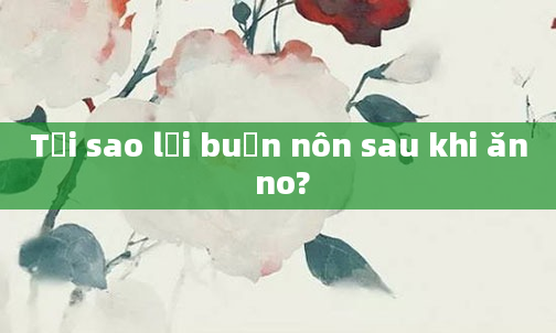 Tại sao lại buồn nôn sau khi ăn no?