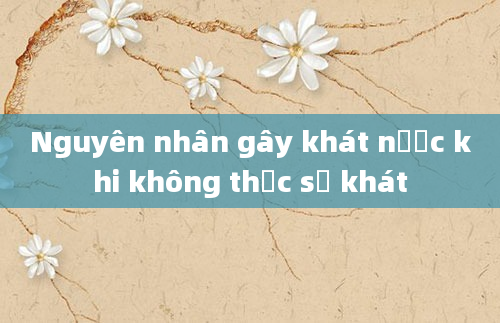 Nguyên nhân gây khát nước khi không thực sự khát