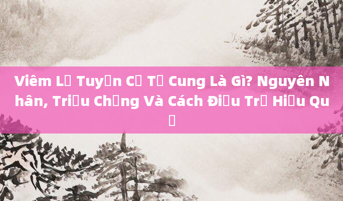 Viêm Lộ Tuyến Cổ Tử Cung Là Gì? Nguyên Nhân, Triệu Chứng Và Cách Điều Trị Hiệu Quả