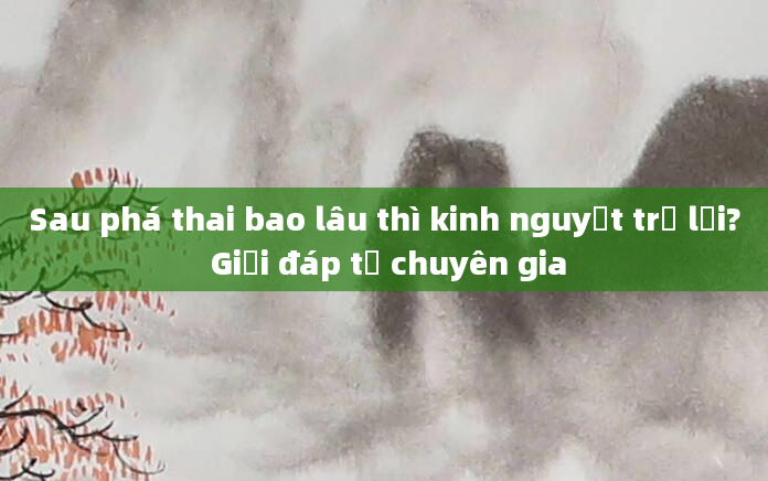 Sau phá thai bao lâu thì kinh nguyệt trở lại? Giải đáp từ chuyên gia