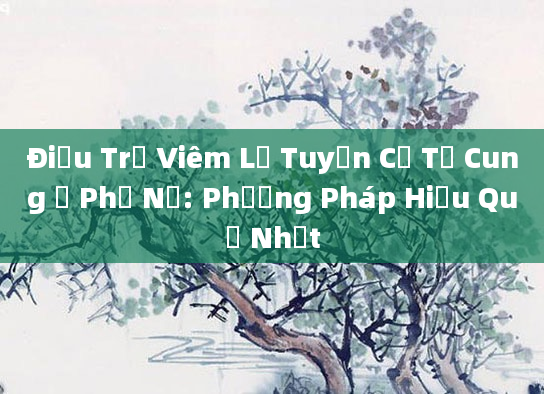 Điều Trị Viêm Lộ Tuyến Cổ Tử Cung Ở Phụ Nữ: Phương Pháp Hiệu Quả Nhất