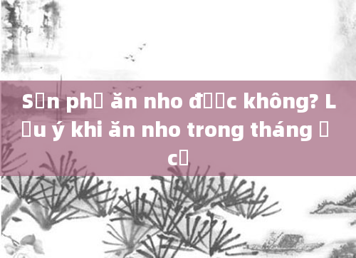 Sản phụ ăn nho được không? Lưu ý khi ăn nho trong tháng ở cữ