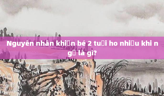 Nguyên nhân khiến bé 2 tuổi ho nhiều khi ngủ là gì?