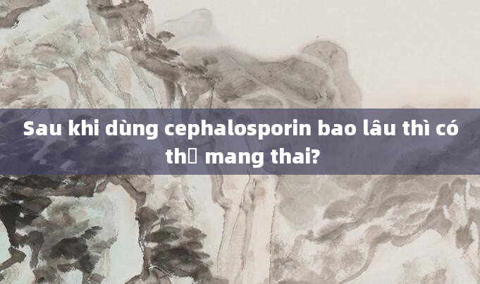 Sau khi dùng cephalosporin bao lâu thì có thể mang thai?