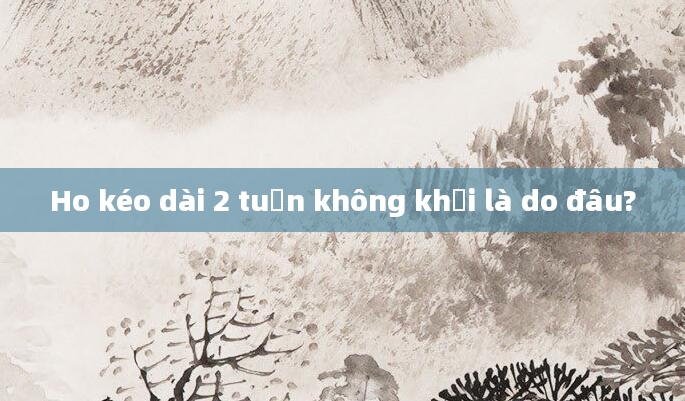 Ho kéo dài 2 tuần không khỏi là do đâu?