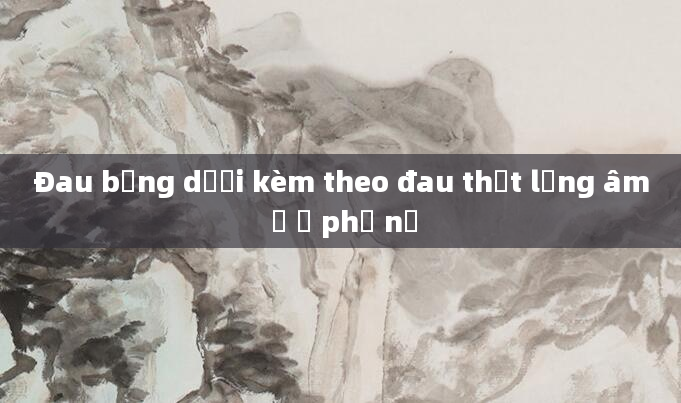 Đau bụng dưới kèm theo đau thắt lưng âm ỉ ở phụ nữ