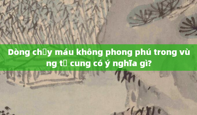 Dòng chảy máu không phong phú trong vùng tử cung có ý nghĩa gì?