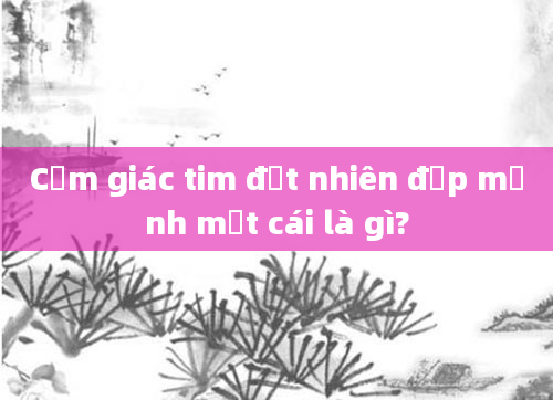 Cảm giác tim đột nhiên đập mạnh một cái là gì?