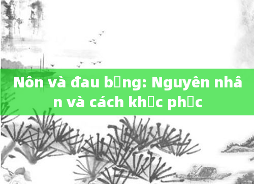 Nôn và đau bụng: Nguyên nhân và cách khắc phục