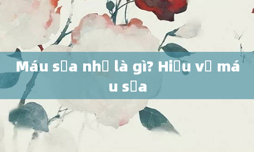 Máu sữa nhẹ là gì? Hiểu về máu sữa