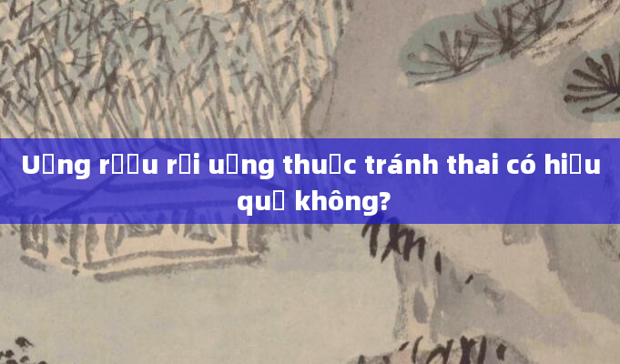 Uống rượu rồi uống thuốc tránh thai có hiệu quả không?