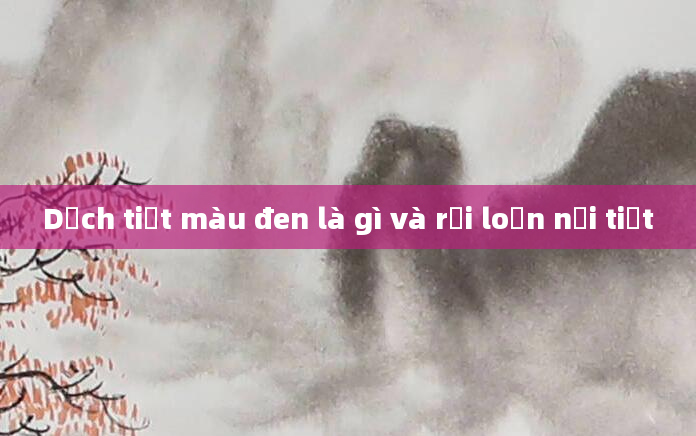 Dịch tiết màu đen là gì và rối loạn nội tiết
