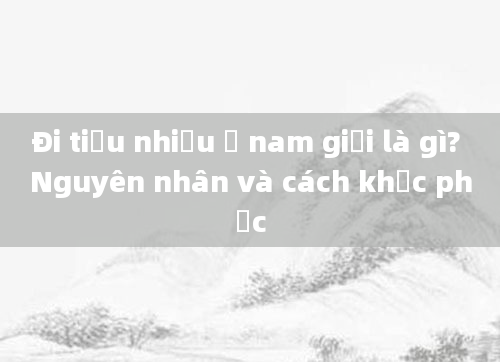 Đi tiểu nhiều ở nam giới là gì? Nguyên nhân và cách khắc phục