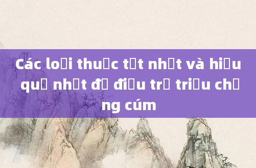 Các loại thuốc tốt nhất và hiệu quả nhất để điều trị triệu chứng cúm