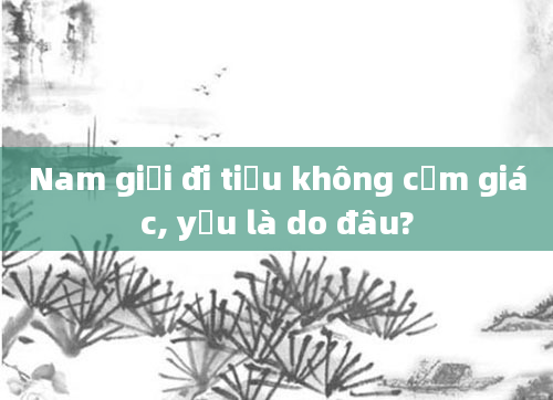 Nam giới đi tiểu không cảm giác, yếu là do đâu?