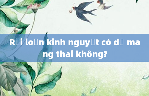 Rối loạn kinh nguyệt có dễ mang thai không?
