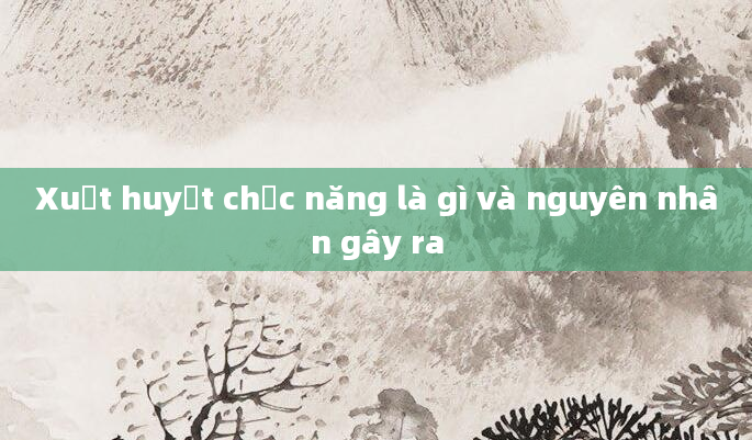 Xuất huyết chức năng là gì và nguyên nhân gây ra