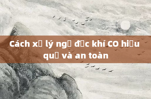 Cách xử lý ngộ độc khí CO hiệu quả và an toàn