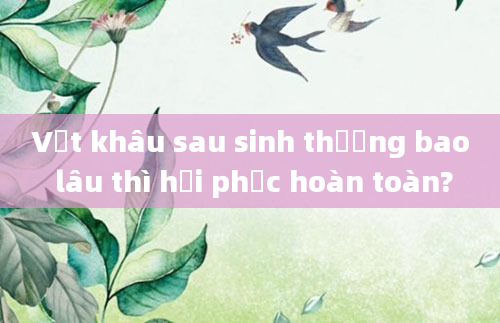 Vết khâu sau sinh thường bao lâu thì hồi phục hoàn toàn?