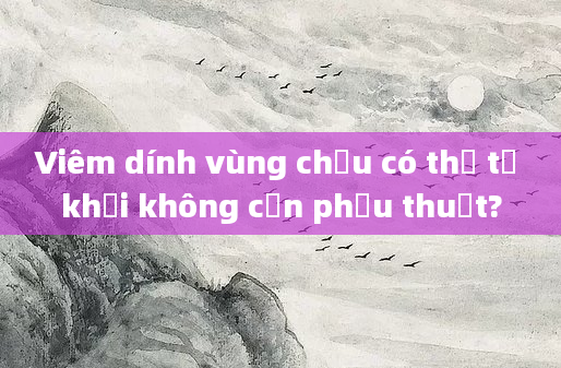 Viêm dính vùng chậu có thể tự khỏi không cần phẫu thuật?