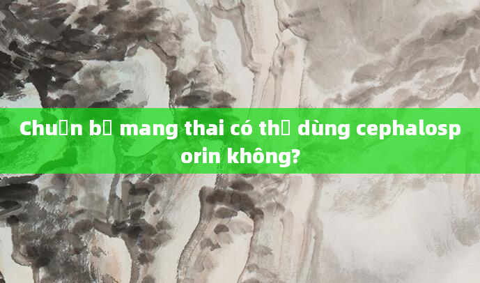 Chuẩn bị mang thai có thể dùng cephalosporin không?
