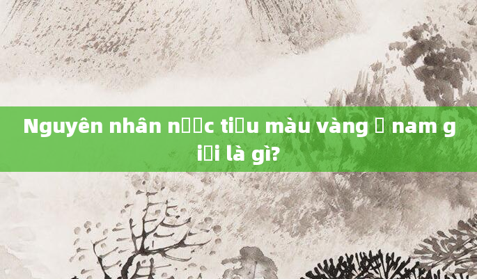 Nguyên nhân nước tiểu màu vàng ở nam giới là gì?