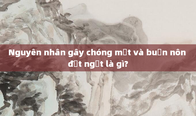 Nguyên nhân gây chóng mặt và buồn nôn đột ngột là gì?