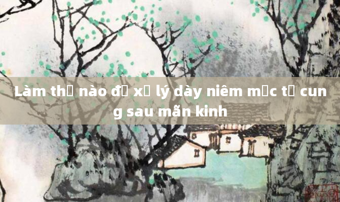 Làm thế nào để xử lý dày niêm mạc tử cung sau mãn kinh