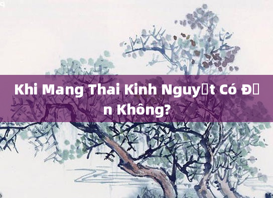 Khi Mang Thai Kinh Nguyệt Có Đến Không?