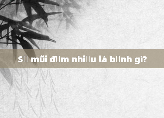 Sổ mũi đờm nhiều là bệnh gì?