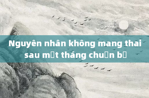 Nguyên nhân không mang thai sau một tháng chuẩn bị