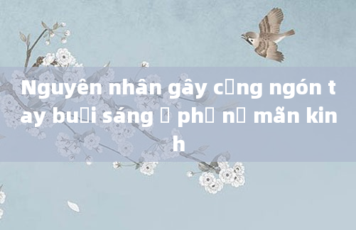 Nguyên nhân gây cứng ngón tay buổi sáng ở phụ nữ mãn kinh
