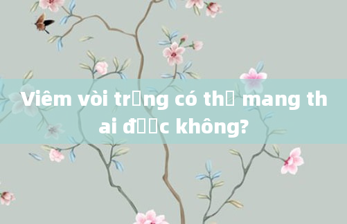 Viêm vòi trứng có thể mang thai được không?