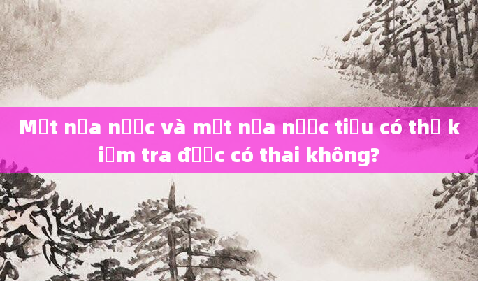 Một nửa nước và một nửa nước tiểu có thể kiểm tra được có thai không?