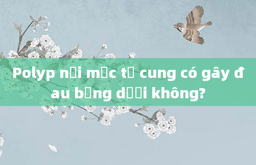 Polyp nội mạc tử cung có gây đau bụng dưới không?
