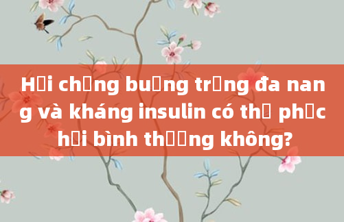 Hội chứng buồng trứng đa nang và kháng insulin có thể phục hồi bình thường không?
