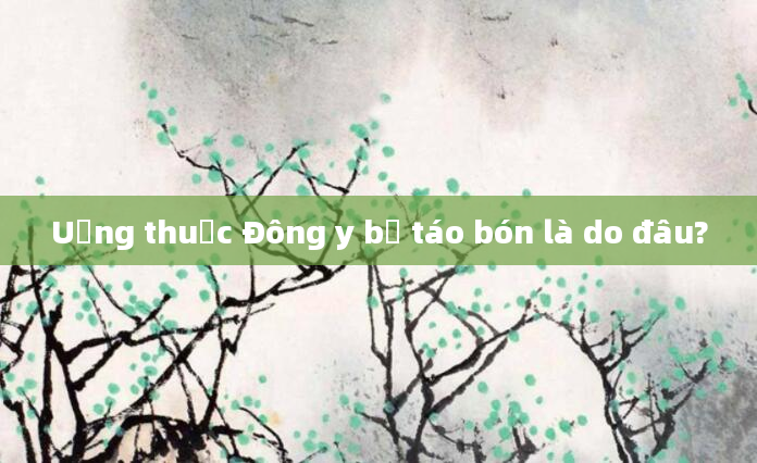 Uống thuốc Đông y bị táo bón là do đâu?