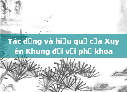 Tác dụng và hiệu quả của Xuyên Khung đối với phụ khoa