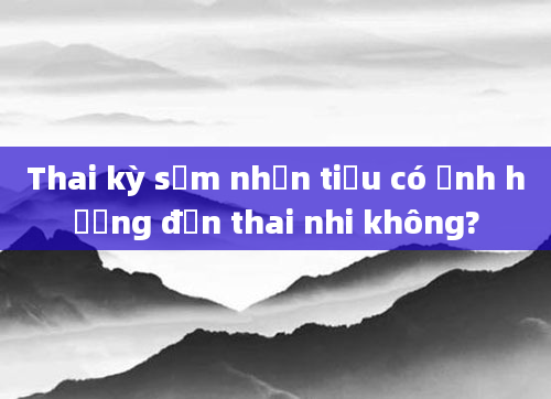 Thai kỳ sớm nhịn tiểu có ảnh hưởng đến thai nhi không?