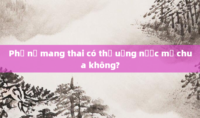 Phụ nữ mang thai có thể uống nước mơ chua không?