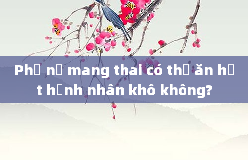 Phụ nữ mang thai có thể ăn hạt hạnh nhân khô không?